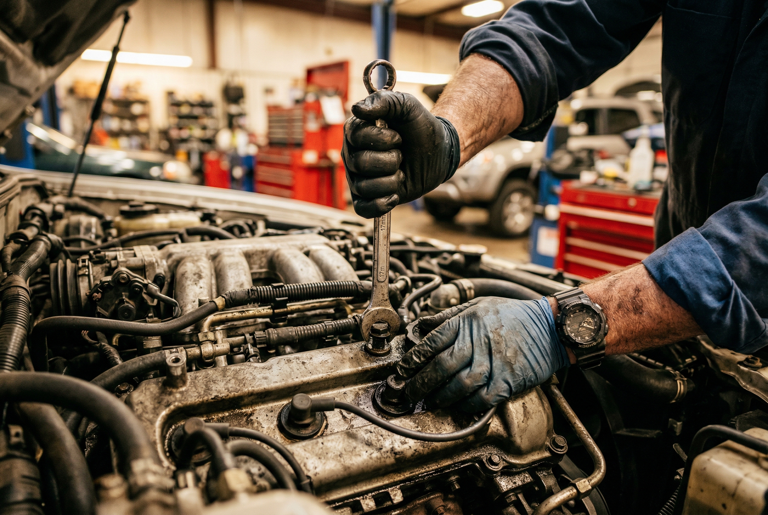 Mechaniker bei der Arbeit